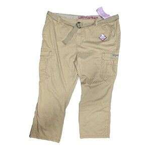 Unionbay Survivor Mens Cargo Pants With Belt Relaxed Fit 50 x 30 Rye NWT